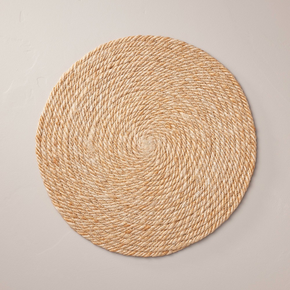 Photos - Other Furniture 15" Natural Jute Coiled Charger Placemat - Hearth & Hand™ with Magnolia