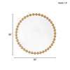 Wooakway 36" D Modern Beaded Round Wall Mirror with Metal Frame & Wood Back Panel Keyhole hanger Indoor Gold - 4 of 4