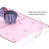 Unique Bargains Elephant Thickened Paper 3D Funny Birthday Cards for Best Friends Gift - 3 of 4
