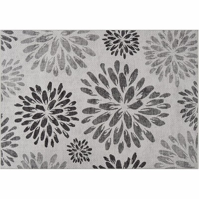 Fulvari Area Rug Non-Slip Floral Washable Living Room Throw Small Stain Resistant Rugs Low-Pile Rugs Boho Rugs