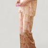 Anna-Kaci Women's Long Sleeve Button Front Pajama Set with Notched Collar and Floral Satin Finish - 4 of 4
