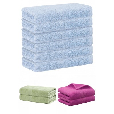 REGALWOVEN Absorbent Solid Bath Hand Face Cloths Cotton Towels 3 Piece Sets