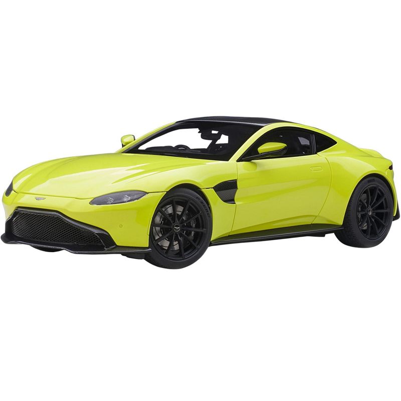 2019 Aston Martin Vantage RHD (Right Hand Drive) Lime Essence Green with Carbon Top 1/18 Model Car by Autoart, 1 of 7