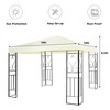 Costway 10'x10' Patio Gazebo Canopy Tent Steel Frame Shelter Patio Party Awning - image 2 of 4