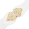 INSPIRE CHIC Women's Golden Leaf Stretchy Fashion Vintage Elegant Elastic Waist Belts 1 Pc - 2 of 4