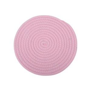Unique Bargains Trivet Round Rope Woven Mat Cotton Non-woven Fabric 7.87"x7.87"x0.31" - 1 of 3
