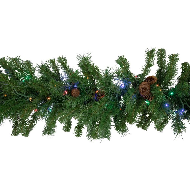 Northlight 9' x 16" Pre-Lit  Red Pine Artificial Christmas Garland, Multi LED Lights, 4 of 5