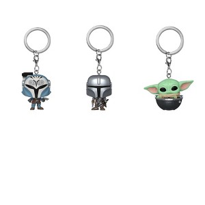 Funko Pop Pocket Keychain Mando, Boka-Tan and Gro-gu set of 3 Collectible Figures - 1 of 2