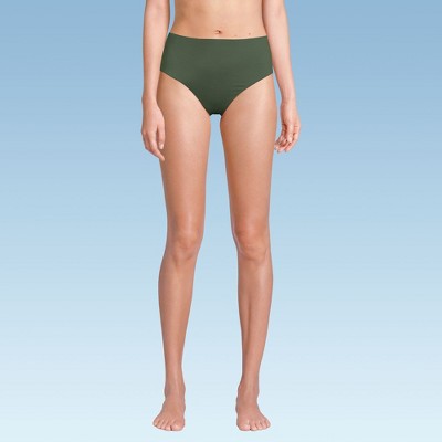 Lands' End Women's Chlorine Resistant Mid Rise Classic Bikini Bottoms