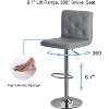 VECELO Set of 2/4 PU Leather Adjustable Bar Stools, Swivel Counter Chairs with Back - 4 of 4