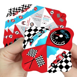 Big Dot of Happiness Let's Go Racing - Racecar - Race Car Birthday Party or Baby Shower Cootie Catcher Game - Jokes and Dares Fortune Tellers - Set of - 1 of 4