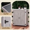 PAGED Potting Bench with Storage Cabinet and Metal Table Top,Wood Farmhouse Outdoor Storage Cabinet,Potting Table for Garden,Backyard - 4 of 4