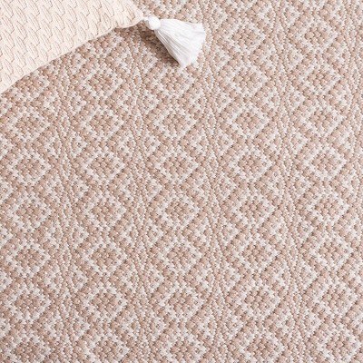 Ivory/Beige Hand-Woven Cotton Flatweave 6' x 9' Area Rug