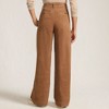 Lands' End Women's Corduroy High Rise Wide Leg Top Stitch Trousers - 2 of 4