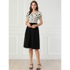 INSPIRE CHIC Women's Floral Print Square Neck Puff Sleeve Smocked Blouse - 4 of 4