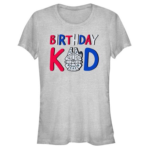 Junior's Star Wars Millennium Falcon Birthday Kid T-Shirt - image 1 of 4