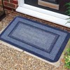 Chery Life Rectangular Printed Floor Mat, Denim Blue Braided Area Rug, For Indoor Use - 3 of 4