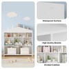 Kids Bookshelf with 9 Storage Cubbies Dollhouse Bookcase Toy  Wooden Bookshelf Playroom - 3 of 4