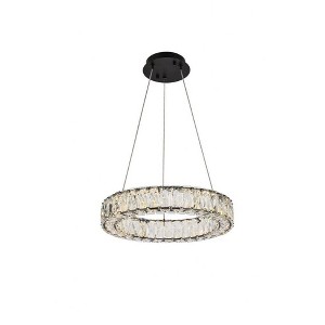 Elegant Lighting Monroe 1 - Light Pendant in  Black - 1 of 4