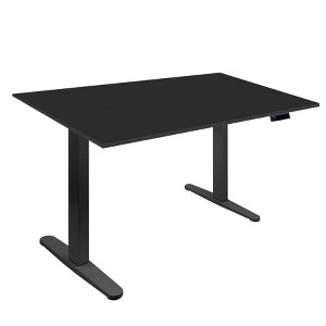 Mount-It! Height Adjustable Electric Sit-Stand Black Desk with Black Tabletop - 1 of 4