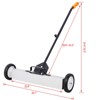 24-Inch Rolling Magnetic Pick-Up Sweeper, 30LBS Capacity, with Quick Release Latch & Adjustable Long Handle, for Nails Needles Screws Collection - 2 of 4