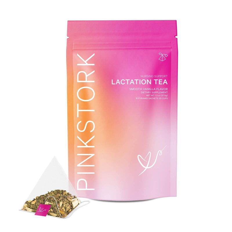 Pink Stork Smooth Vanilla Lactation Tea - 15ct/1.3oz, 1 of 7