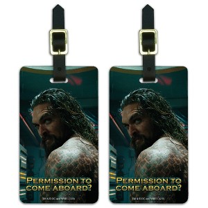 Aquaman Movie Permission To Come Aboard Luggage ID Tags Set of 2 - 1 of 4
