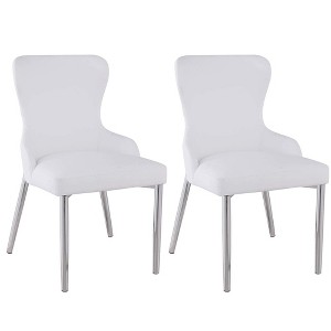 Chintaly Imports,Contemporary Wing-Back Side Chair - Set of 2 - 1 of 4