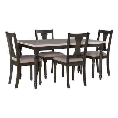 5pc Reagan Dining Set Gray - Powell Company