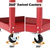 Karl Home 3-Tier Rolling Tool Cart in Red - 3 of 4