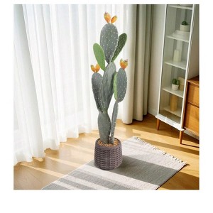 Artificial Cactus, 42" Tall Fake Big Cactus Plants, Faux Cacti Realistic Lifelike Cactus Plant For Home Office Shop Garden Indoor Outdoor Decoration - 1 of 4