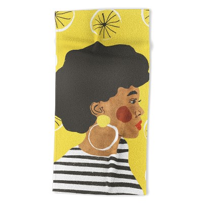 Gigi Rosado Lemonade I Beach Towel - Deny Designs