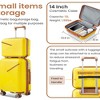 NAYSAYE Luggage Sets 4 Piece 14 20 24 28 Expandable Lightweight PP Suitcase with Four Double Silent Spinner Wheels TSA Lock, Yellow, 18.3"*10.8"*29" - 2 of 4
