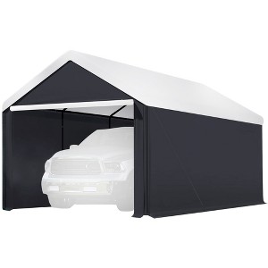 Caravan Canopy Domain 20x10 Foot Carport Tent Sidewalls, Black (Sidewalls Only) - 1 of 4
