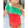 RuffleButts Girls One Shoulder Ruffle One Piece - 3 of 4