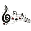 Royal Hampton 26 Inch Handmade Metal Wall Mount Accent Decor with Musical Notes and Treble Clef - 2 of 4