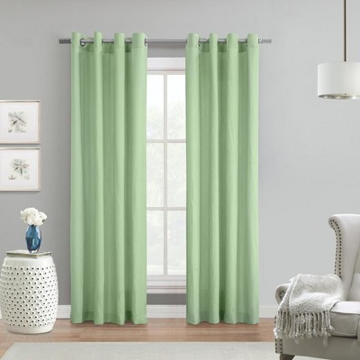 Habitat Harmony Light Filtering Soft and Relaxed Feel in Room Provide Privacy Grommet Curtain Panel, Celadon