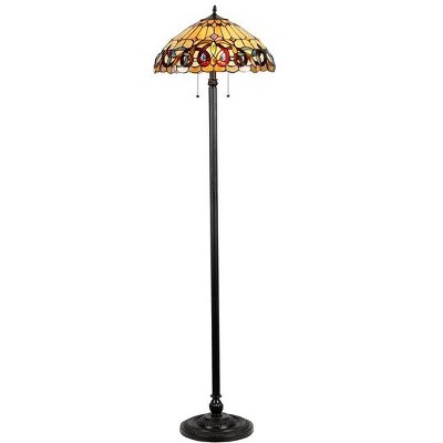 Chloe Lighting CH33353VR18-FL2 Serenity Tiffany-style 2 Light Victorian Floor Lamp 18`` Shade