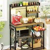 Aheaplus Kitchen Storage Shelf with Hooks, Coffee Bar with Charging Station and Shelves - 4 of 4