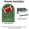 Big Dot of Happiness End Zone - Football - How Many Candies Baby Shower or Birthday Party Game - 1 Stand and 40 Cards - Candy Guessing Game - 3 of 4