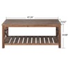 PAGED Coffee Table with Storage Shelf,Farmhouse Tea Table,47" Center Table for Livng Room - 3 of 4