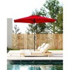 7.5FT Patio Umbrella Outdoor, Market Umbrella, Table Umbrella with Push Button Tilt and Crank, 6 Sturdy Ribs UV Protection Waterproof - 2 of 4