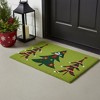 HomeRoots 17" X 29" Green And Red Christmas Trees Outdoor Coir Door Mat - 2 of 4