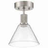 Access Lighting Port Nine 1 - Light Flush Mount in  Brushed Steel - image 4 of 4