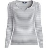 Lands' End Women's Lightweight Waffle Skimming Long Sleeve Notch Neck T-shirt - 3 of 4