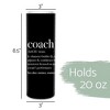 Elanze Designs Coach Definition Black White 20 ounce Stainless Steel Travel Tumbler - 2 of 4