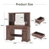 Vanity Desk with Mirror, Lights & Charging Station, 45" Bedroom Table, 3 Lighting Modes - 2 of 4
