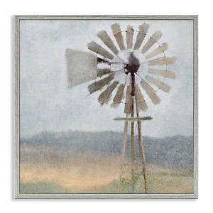 Stupell Industries Neutral Blue Windmill Breeze, 12" x 12" - 1 of 4