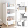 ORRD Bear-Shaped Kids Bookshelf with Side Chalkboard, 3-Tier Wooden Bookcase & Toy Organizer for Toddlers’ Bedroom or Playroom, White - 2 of 4
