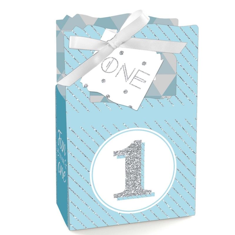 Big Dot of Happiness 1st Birthday Boy - Fun to be One - First Birthday Party Favor Boxes - Set of 12, 1 of 7